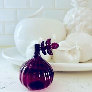 Anthropologie Purple Glass Fig Ornament